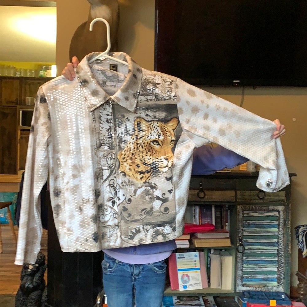 Ladies Cheetah Bling Jacket